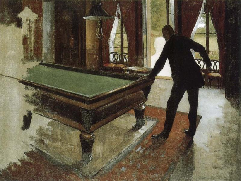 Gustave Caillebotte Pool table oil painting picture